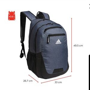 BRAND NEW men women adidas foundation 6 backpack fits 15” laptop